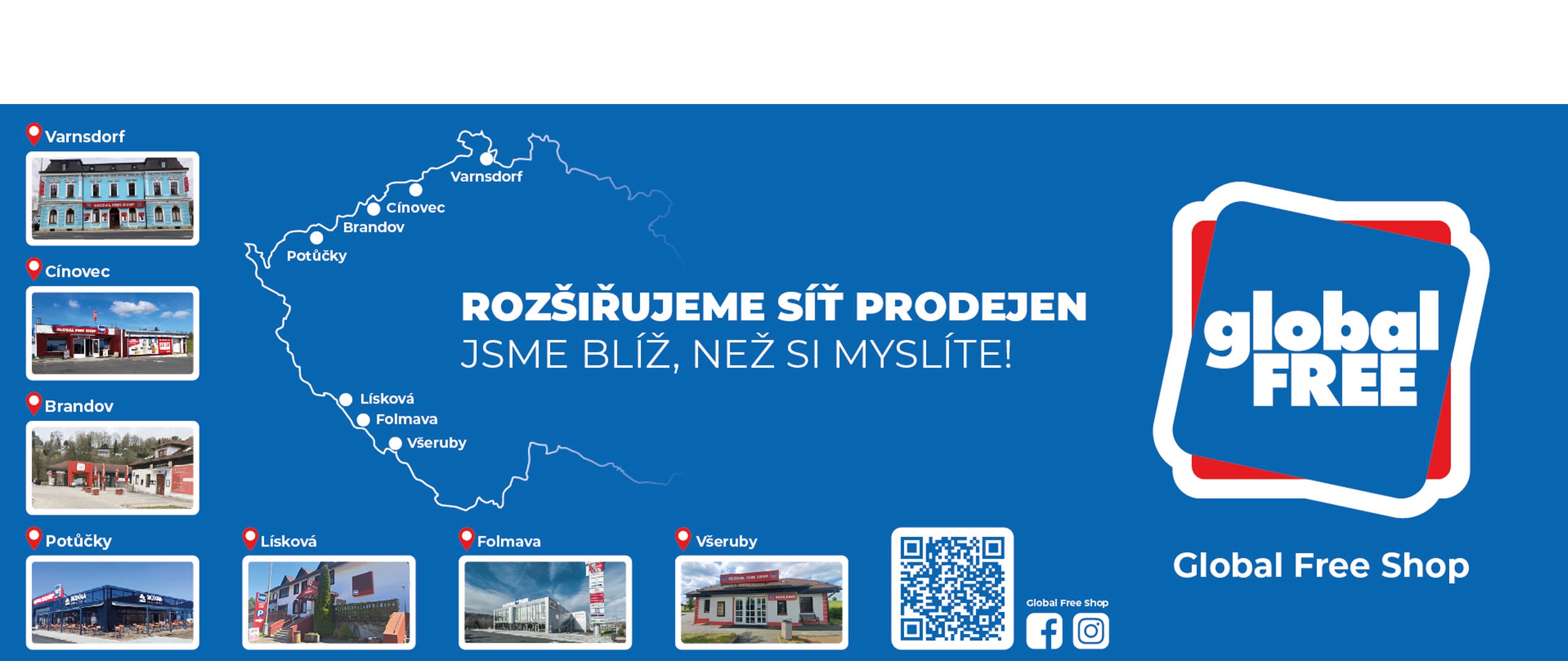 Global Free Shop rozšiřujeme síť prodejen